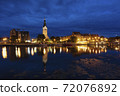 Architecture of Elblag at night 72076892