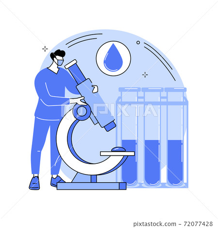 Blood testing abstract concept vector illustration. Blood testing abstract concept vector illustration. 72077428