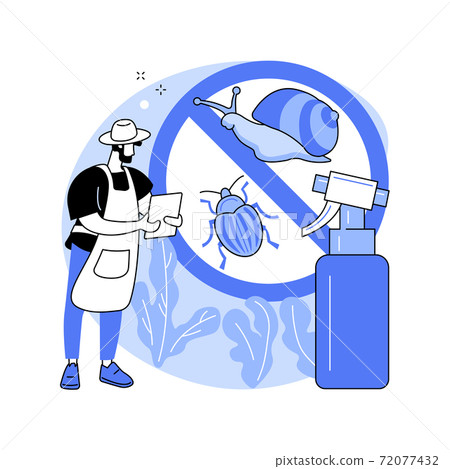 Garden pests abstract concept vector illustration. 72077432