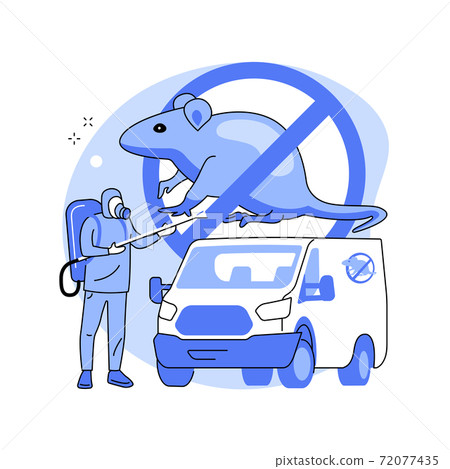 Rodents pest control service abstract concept vector illustration. 72077435