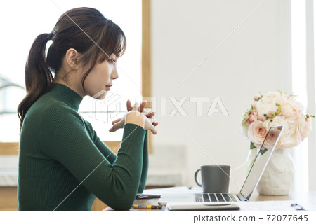 Business woman, WFH Business woman, WFH 72077645