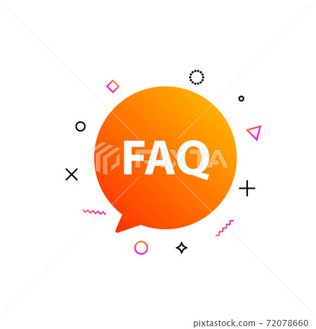 Faq Help Flat Design Icon. Query Frequently... - Stock Illustration ...