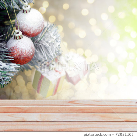 background with Christmas tree and cute gift boxes with bows 72081105