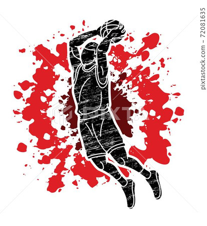 Basketball player action cartoon sport graphic vector. Basketball player action cartoon sport graphic vector. 72081635