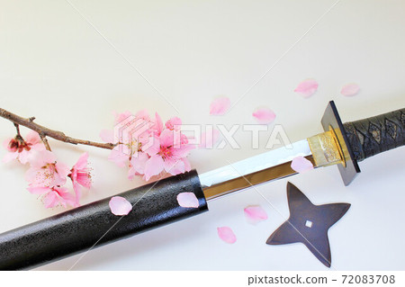 Ninja sword and shuriken and Sakura Fubuki Ninja sword and shuriken and Sakura Fubuki 72083708