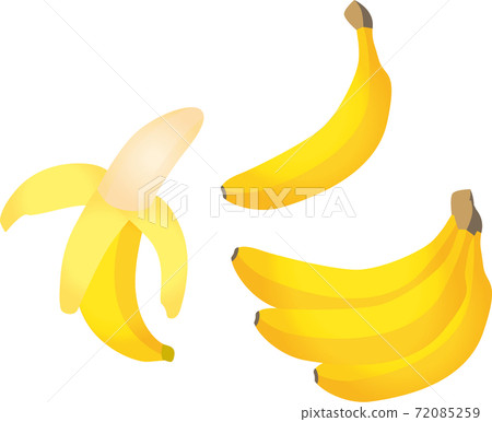 Banana set watercolor style Banana set watercolor style 72085259