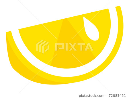 Simple illustration of cut lemon / white background 72085431