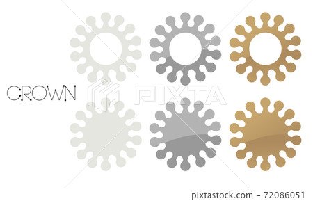 Graphics with crown motifs such as milk crown 72086051