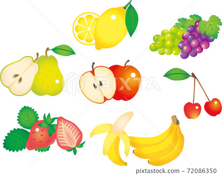 Fruit set watercolor style Fruit set watercolor style 72086350