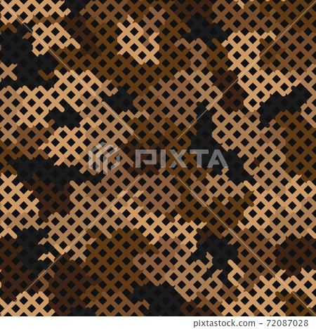 Seamless vector pattern for army fabric and design. Modern spotted desert print 72087028