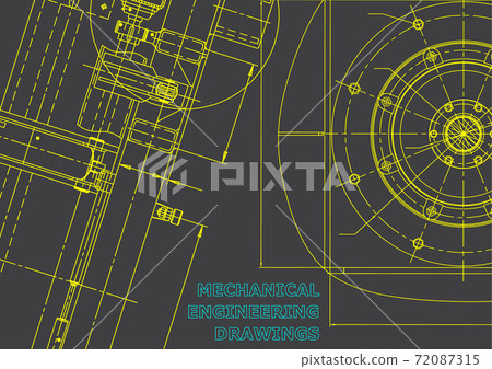 Engineering backgrounds. Mechanical engineering drawings 72087315