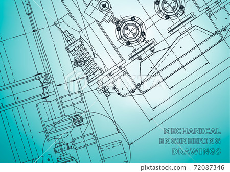 Engineering backgrounds. Mechanical engineering drawings 72087346