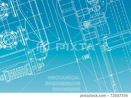 Engineering backgrounds. Mechanical engineering drawings 72087356