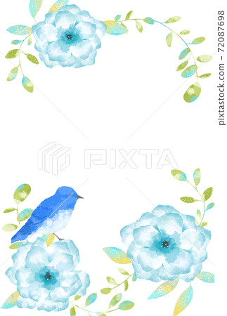 藍鳥,海葵和桉樹的框架承載著溫柔的幸福感 藍鳥,海葵和桉樹的框架承載著溫柔的幸福感 72087698