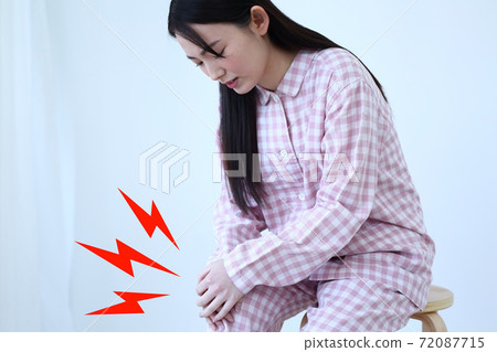 Image of a woman with pain in her knees, legs and joints Image of a woman with pain in her knees, legs and joints 72087715