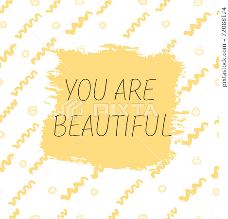 Vector illustration. Card, flyer, web banner. A short message, a greeting 72088124