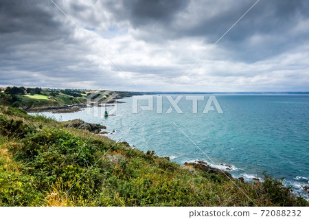 Lighthouse and coast landscape in Brittany, France Lighthouse and coast landscape in Brittany, France 72088232