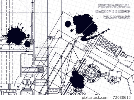 Computer aided design systems. Technical illustrations, backgrounds. Mechanical engineering drawing Computer aided design systems. Technical illustrations, backgrounds. Mechanical engineering drawing 72088613