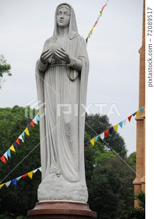 越南，胡志明市，西貢大教堂（聖母瑪利亞教堂），聖母瑪利亞雕像 72089517