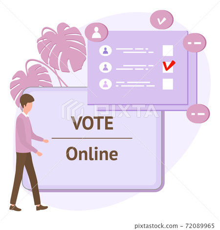 Vote Online Vector People Election E-voting 72089965