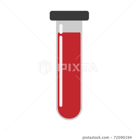 blood in test tube icon on white background. science test tube sign. test tubes with blood system. flat style. blood in test tube icon on white background. science test tube sign. test tubes with blood system. flat style. 72090194