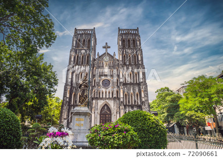 St Joseph's Cathedral in Hanoi, Vietnam. architecture 72090661
