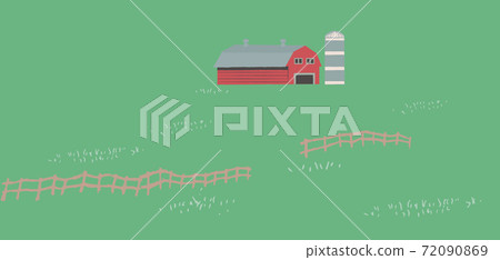 A landscape of a ranch 72090869