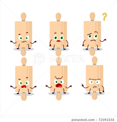 Cartoon character of rolling pin with what expression Cartoon character of rolling pin with what expression 72091838