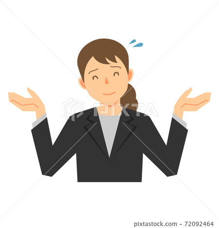 穿著西裝手持姿勢的女人 穿著西裝手持姿勢的女人 72092464