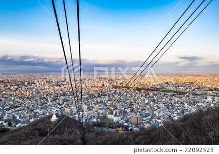 Evening view from Mt. Moiwa in Sapporo 72092523