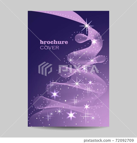 Modern brochure cover design with winter pattern Modern brochure cover design with winter pattern 72092709