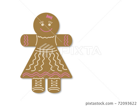 Christmas gingerbread in the form of a little girl 72093622