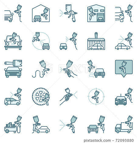 Auto Body Painting creative vector icons 72093880