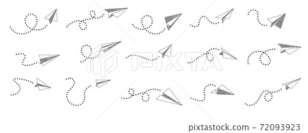 Paper plane line Paper plane line 72093923