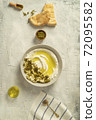 Popular middle eastern appetizer labneh  72095582