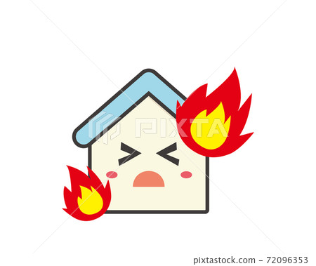 房屋字符房屋房屋保險火的矢量圖 72096353