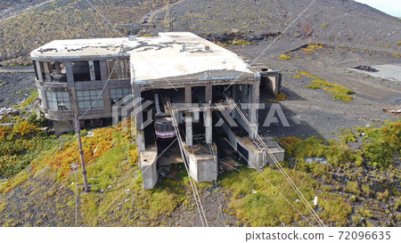 攀登麻生山（高岳/中岳）“淺水峽空中纜車火山口東站的鳥瞰圖” 72096635