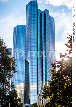 skyscraper in the big city touching the blue sky skyscraper in the big city touching the blue sky 72096718