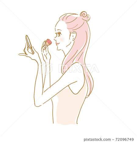 Female cheek during makeup Female cheek during makeup 72096749