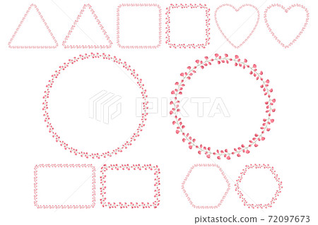 Pink sweet pea wreath, great design for wedding, birthday, anniversary greeting card. 72097673