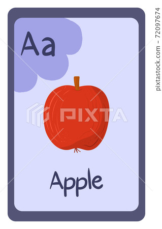 ABC flashcard letter A for apple 72097674