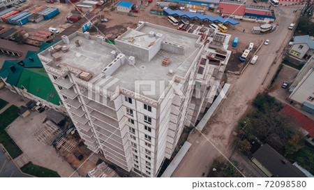 Aerial View of New Microdistrict in the Town 72098580