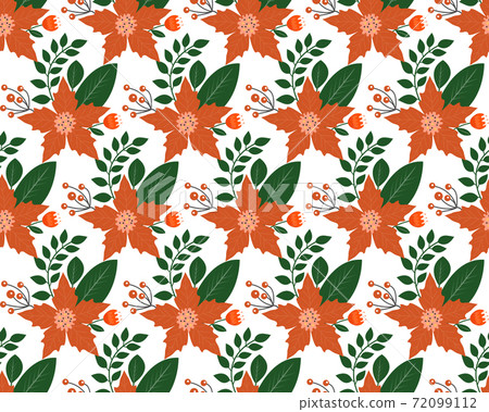 Christmas plants seamless pattern. Merry christmas repeating texture winter flowers.Tileable Holiday background. Vecto illustration Christmas plants seamless pattern. Merry christmas repeating texture winter flowers.Tileable Holiday background. Vecto illustration 72099112
