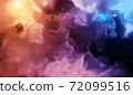 Nebula and galaxies in space. Abstract cosmos background 72099516