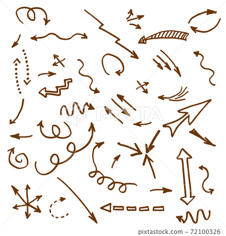 Hand drawn arrows set Hand drawn arrows set 72100326