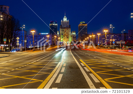 The Russian Ministry of Foreign Affairs at night, Moscow 72101329