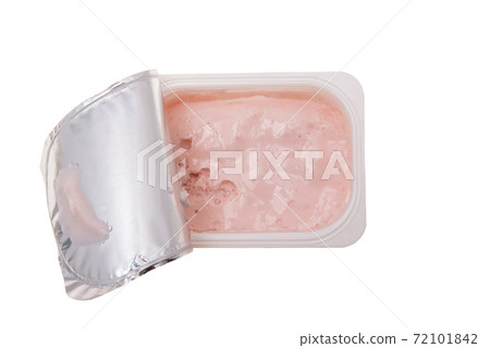yogurt in a plastic cup isolated yogurt in a plastic cup isolated 72101842
