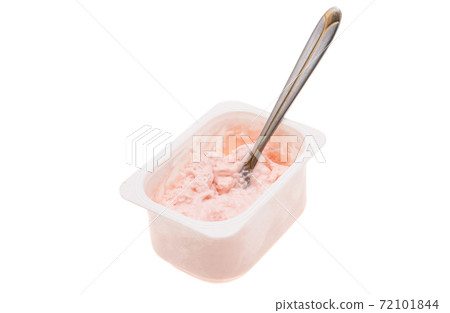 yogurt in a plastic cup isolated yogurt in a plastic cup isolated 72101844