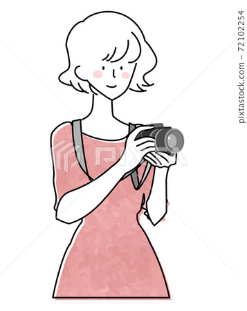 Woman's upper body to shoot 72102254