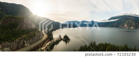 Sea to Sky Hwy in Howe Sound near Squamish 72103230